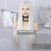 4 Wig Types Optional platinum blonde silky straight human hair wig